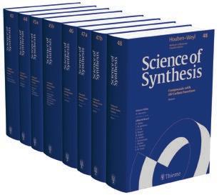 Science of Synthesis Original Edition The original series, published between 2000 and 2010, comprises 48 volumes covering the whole field of organic and organometallic chemistry, organized in six