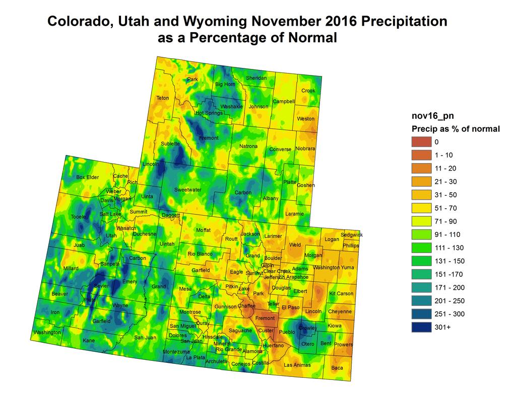 12/9/2016 NIDIS Drought and Water Assessment NIDIS Intermountain West Regional Drought Early Warning System December 6, 2016 Precipitation The images