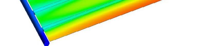 (2011) RESULTS AND DISCUSSION CFD simulation is first performed on a triangular tube-flat plate absorber with water as working fluid. In this case pressure drop is increased due to triangular tube.