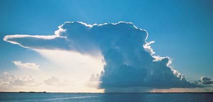 above the surface and vertical development. Cumulus congestus.