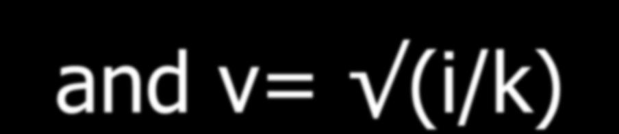i=kv 2 and v= (i/k)