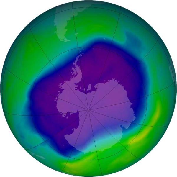 www.ck12.org Chapter 1. Ozone Depletion The hole was first measured in 1981 when it was 2 million square km (900,000 square miles).