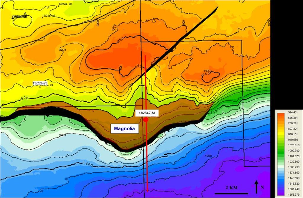 Figure 6: Base Chalk depth map showing
