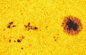 The Active Sun The Sun is in a perpetual state of change It s surface is a seething cauldron of hot gas Occasionally there are large solar flares that
