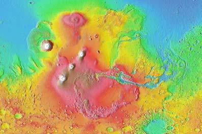 Shaded relief image from MOLA produced for Sky and Telescope