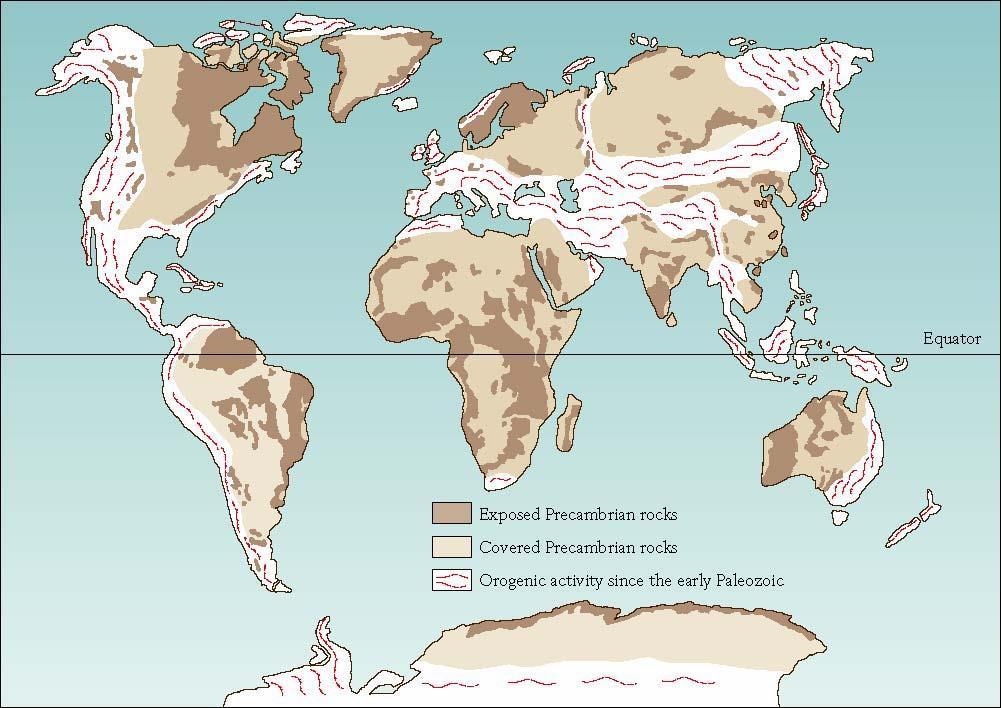 Precambrian Geology Cratons Large under-formed portions of continents Primarily
