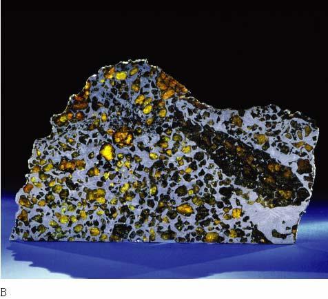 Stony-iron meteorites Mixture of rocky and metallic