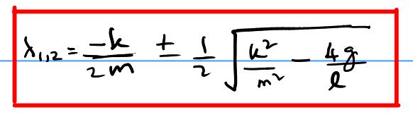 Eigenvalues of Linearized Pendulum
