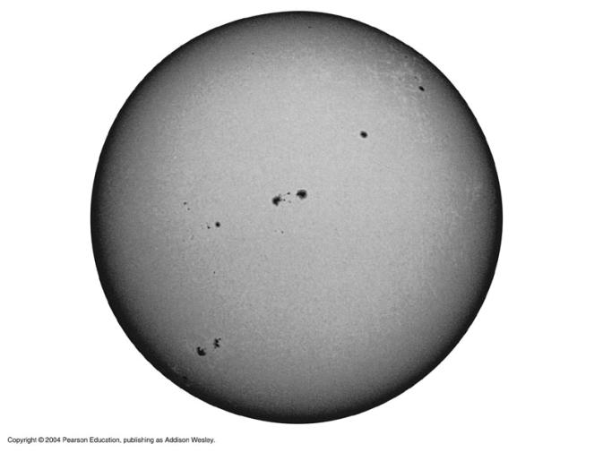 Earth s radius Mass ~ 2 x 10 30 kg About x Earth s mass Sun s Properties Composition of the Sun Sun is gaseous Violent, bubbling up close Too hot to be solid or liquid 73%