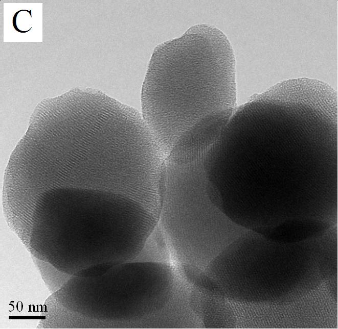 silica particles with a mean size of ~24 nm are obtained.