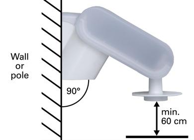 3 The weather station must be mounted onto a vertical wall (or pole). Fig.
