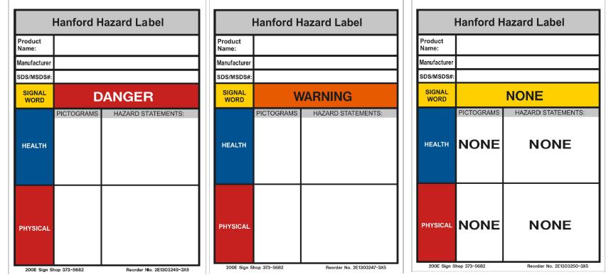 Labels and Safety Data Sheets are the main tools for chemical