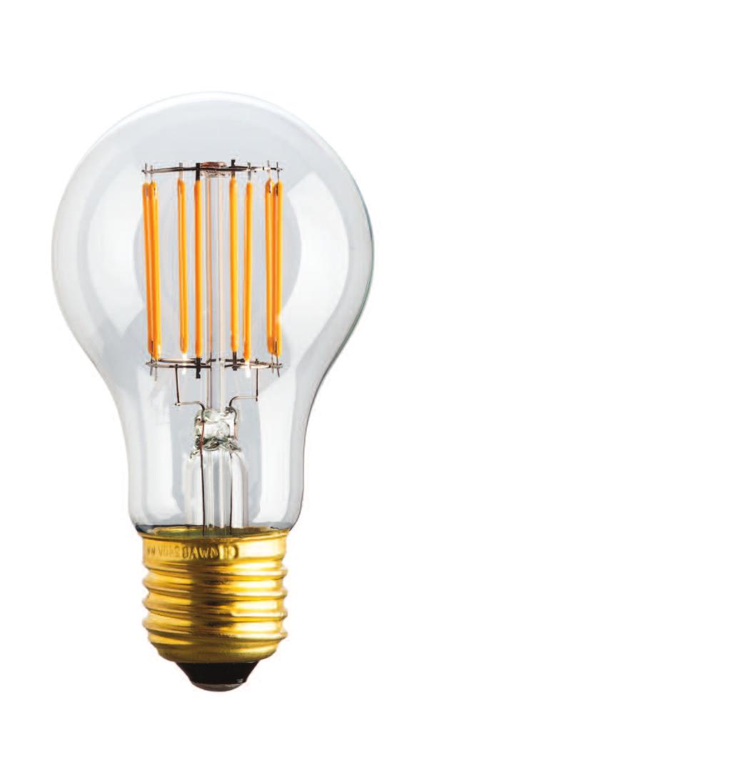 L E D F I L A M E N T L A M P A 6 0 Material Glass Light Source LED Lamp Base E27 Wattage 2W, 6W & 8W Lamp Lumens Up to