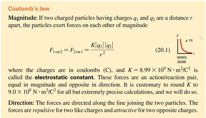 Section 20.3 Coulomb s Law Text: p. 642 Coulomb s Law Coulomb s law describes the force between two charged particles.