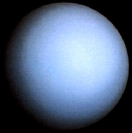 Uranus Uranus is blue in color due to methane gas in its atmosphere.