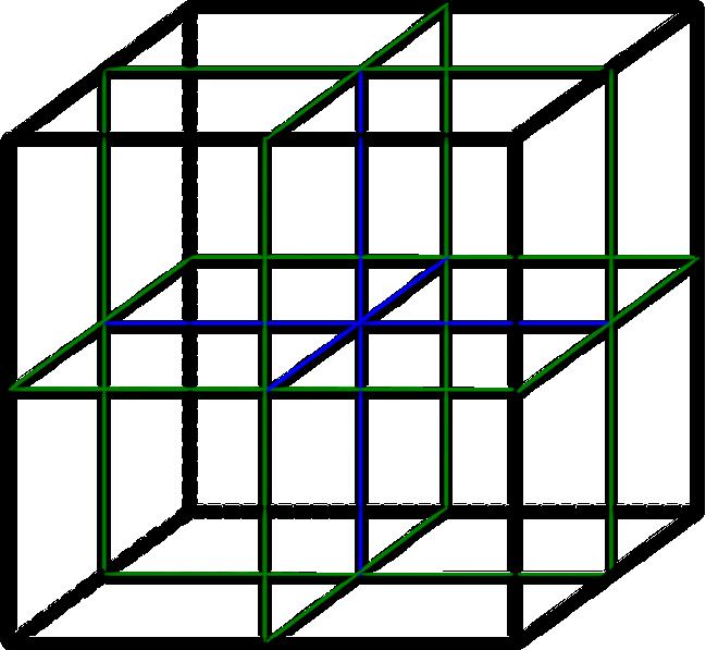 13a. (2 pts) Locate one of the tetrahedral holes occurring in an fcc lattice