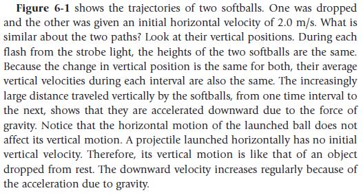 (HORIZONTAL MOTION): Because there is no acceleration in the horizontal direction, the horizontal component v x of the projectile s velocity remains unchanged from its initial value of v 0x