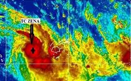 * High wind shear Disrupt Zena *Later stages, TC on paper not on ground