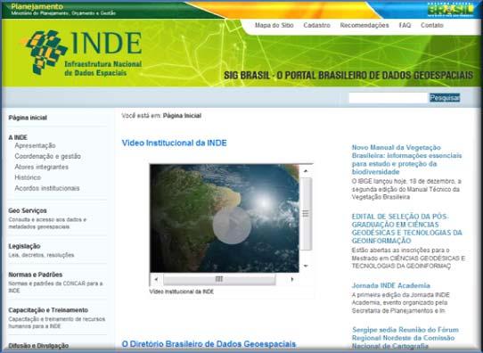 INDE Geoportal of INDE