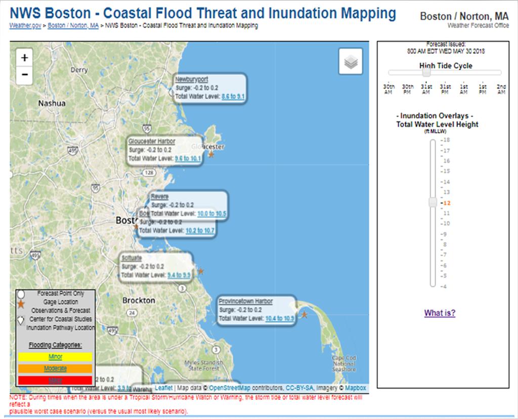 Bridging One Gap: Coastal Flood Threat and Inundation Mapping Coastal Flood Threat and