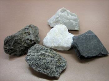 19. The table below shows three different types of rock, their characteristics, and how they are formed. Use the table to answer the question.
