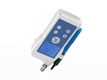 Characteristics: 1.With blue back-light displaying LCD 2.Auto. Calibration function 3.Displaying ph and temp. or mv and temp. simultaneously 4.With manual Temp. compensation 5.