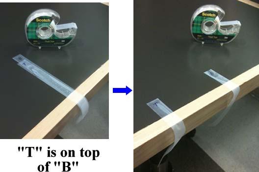 3 In the lab notebook describe the interaction between two bottom strips when they are brought toward each other. How does the strength of the interaction depend on the distance between the tapes?