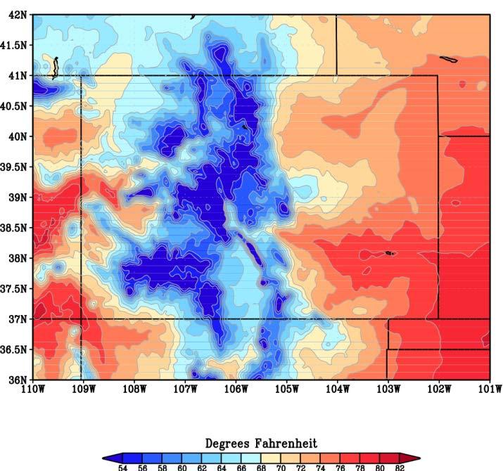 plains Temperatures creep upwards in the mountains