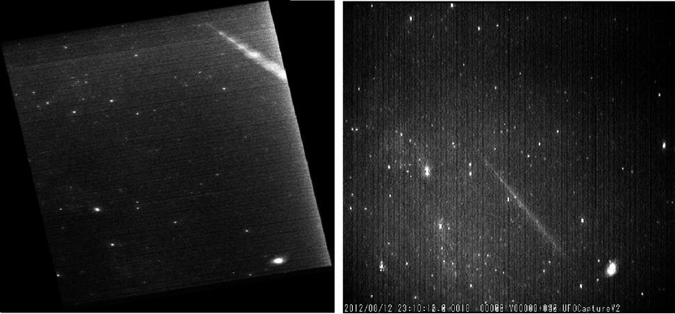 Figure 7. Results of Draconids and Orionids-2011 observations versus IMO data. Figure 8. 2012 TV Perseids in Ryazan. FOV=34X45 m Lim =3.