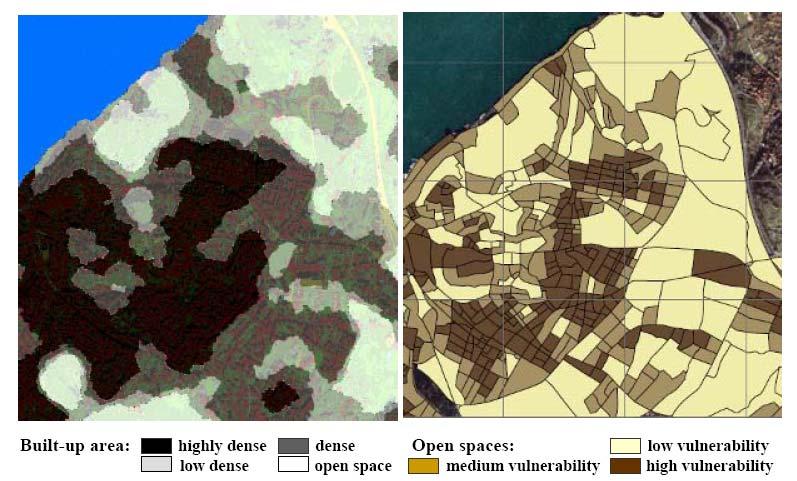 14 PRE-SEISMIC PHASE URBAN VULNERABILITY Most of these parameters can be mapped with the use of SPOT panchromatic,