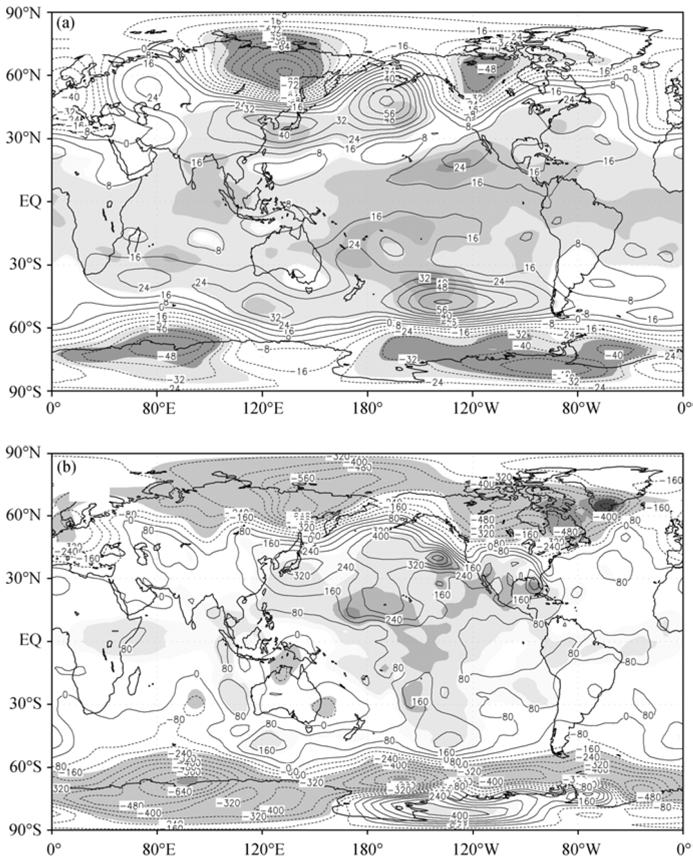 Analysis on the decadal scale variation of the dust storm in North China 2263 Fig. 5. The differences of DJF atmospheric circulation anomalies between 1985-1999 and 1956-1979.