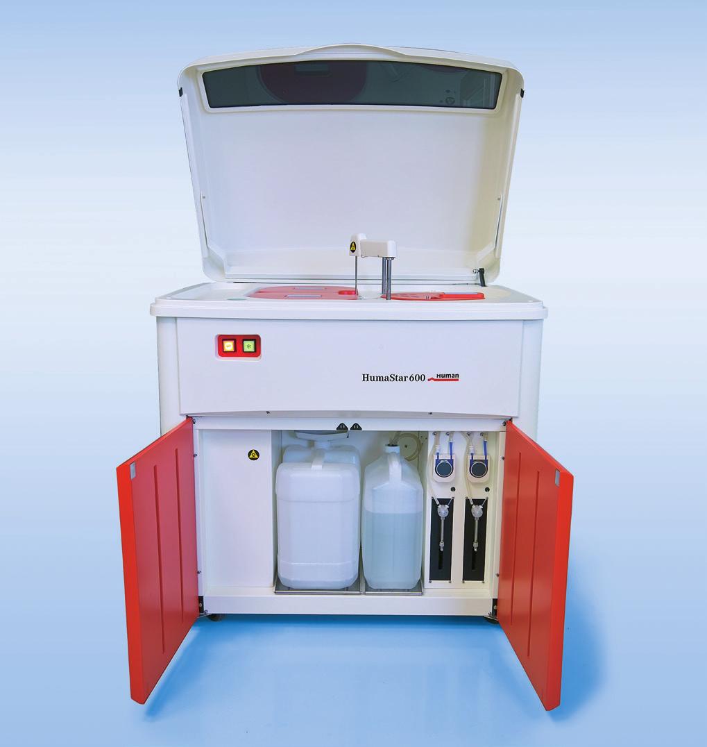 HumaStar 600 High-Throughput Random-Access Clinical Chemistry System Efficient operation Reliable performance > Less than 4 l