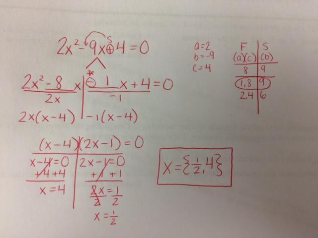 Students often prefer the Quadratic Formula to either factoring or Completing the Square to find the zeroes of a quadratic because it is so algorithmic in nature. Let s compare it to factoring.