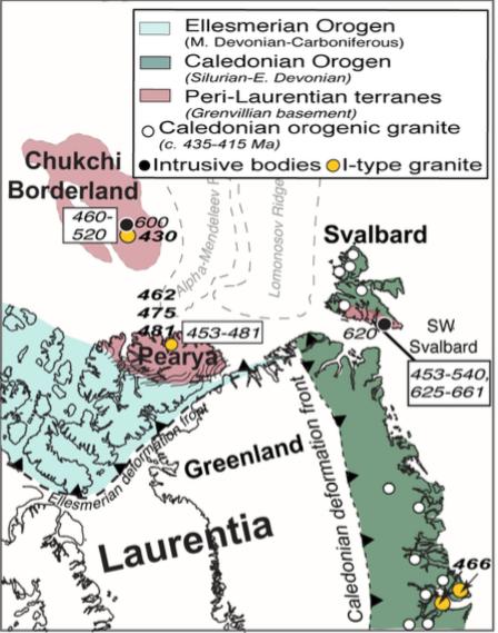 O. Irish 68 Figure 22: Schematic illustration of northern Laurentia terranes prior to opening of the Amerasia Basin.