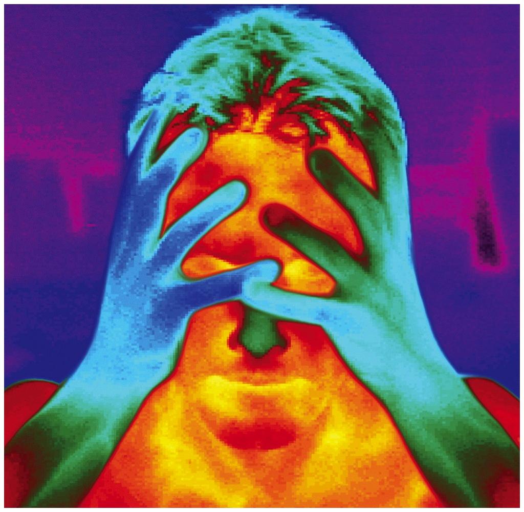 A person in infrared -color