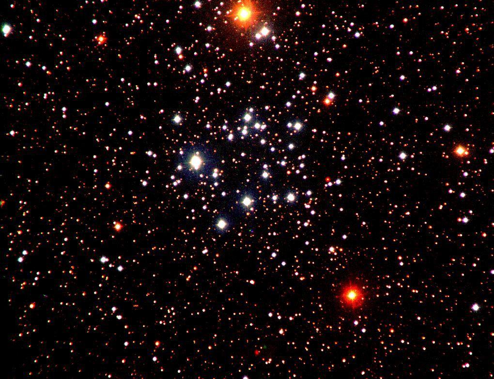 2. Colour of a star Fig. 2. Open cluster M50. Credit and Copyright: S. Kohle, T. Credner et al. The photo above shows the open cluster M50. The variety of colours of the stars is obvious.