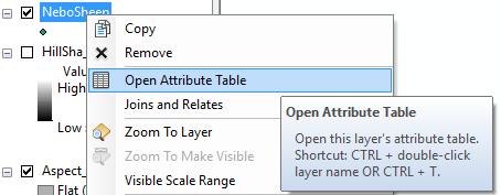 attributes associated with that point. Clicking anywhere else will show you the attributes associated with the grid cell in the topmost raster.