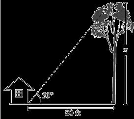Analytical Geometry- Common Core 14. Triangle ABC is shown. What is the value of cos A? A. 3 5 C. 4 5 B. 3 4 D. 5 3 15. There is a large tree 80 feet from a house.