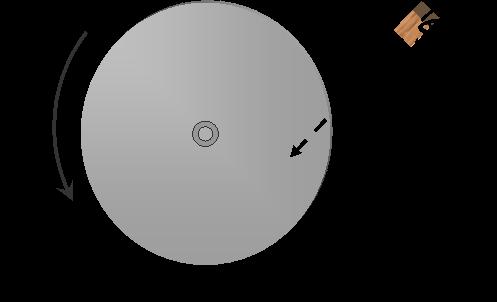 Friction acts between the disk and the block so that eventually the block is at rest on the disk and rotates with it.