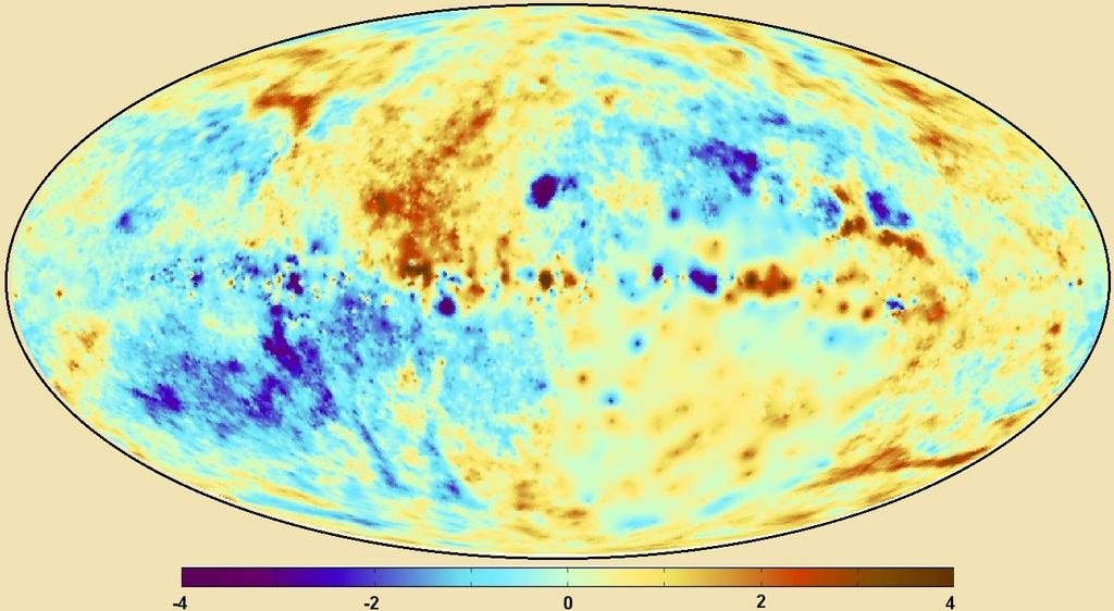 RM Map larger RM values near the Galactic disc