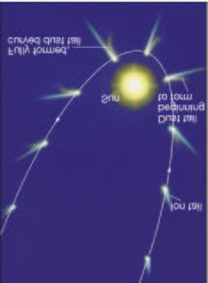 Comet Orbits Comet orbits are highly elliptical (extend far beyond Pluto, even as far as 50,000 A.U.) and tend to be inclined relative to the ecliptic.