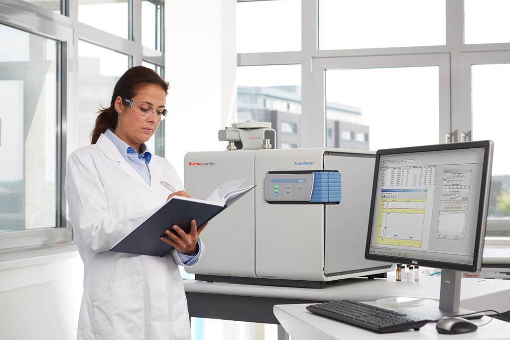The Thermo Scientific FlashSmart Elemental Analyzer (Figure ), meets laboratory requirements such as accuracy, day to day reproducibility and high sample throughput.