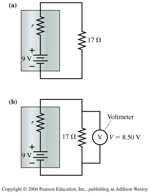 Voltmeters l If I want to measure a voltage in a circuit, I use a voltmeter l A voltmeter is placed in parallel in the circuit, so you would like its resistance to be as large as