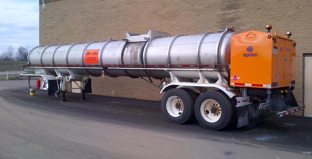 Tanker Pretreatment ODOT placed an Epoke spreader on 5,000 gallon tanker truck for pretreatment.