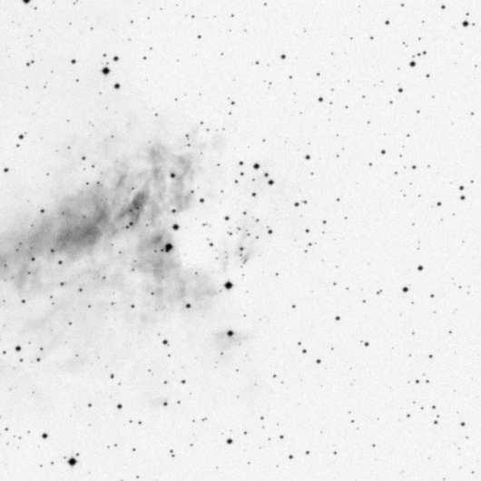 Figure 2: Digitized sky survey image of M 17. The field of view is 15 15. North is up and east is to the left.
