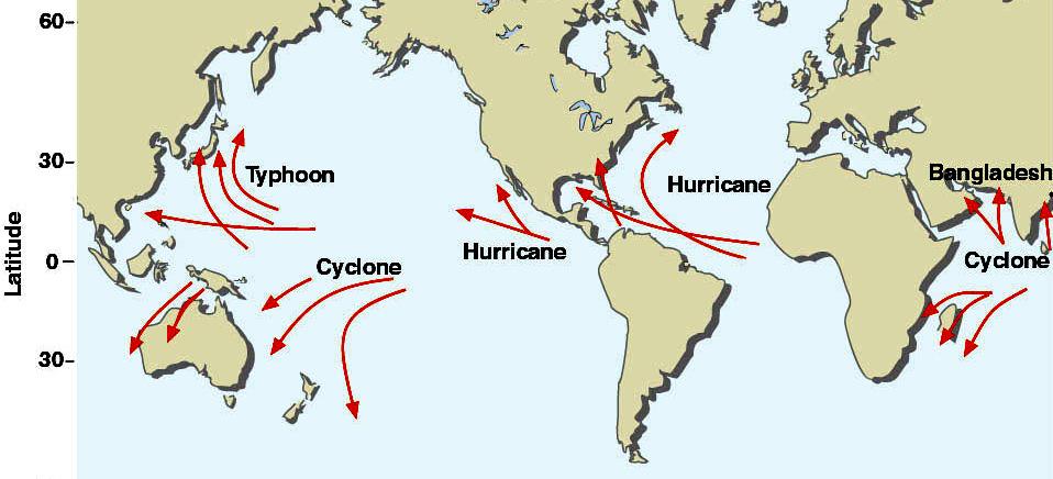 Chapter 16, Part 2 Hurricane Paths and Damage 1.