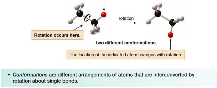 45 4.9 Conformations of Acyclic Alkanes Conformations are different
