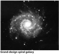 spiral arms are created by density waves that sweep around the Galaxy The gravitational field of this spiral pattern compresses the