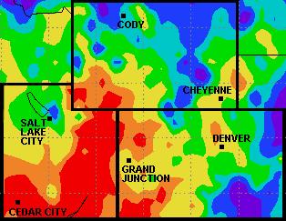 Precipitation 6/1/07-6/30/07 Total precipitation for June 2007 in the Intermountain West regions ranged from 0 3+ inches (Figure 3a).