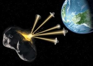 Breaking a big asteroid into a bunch of little asteroids does not really